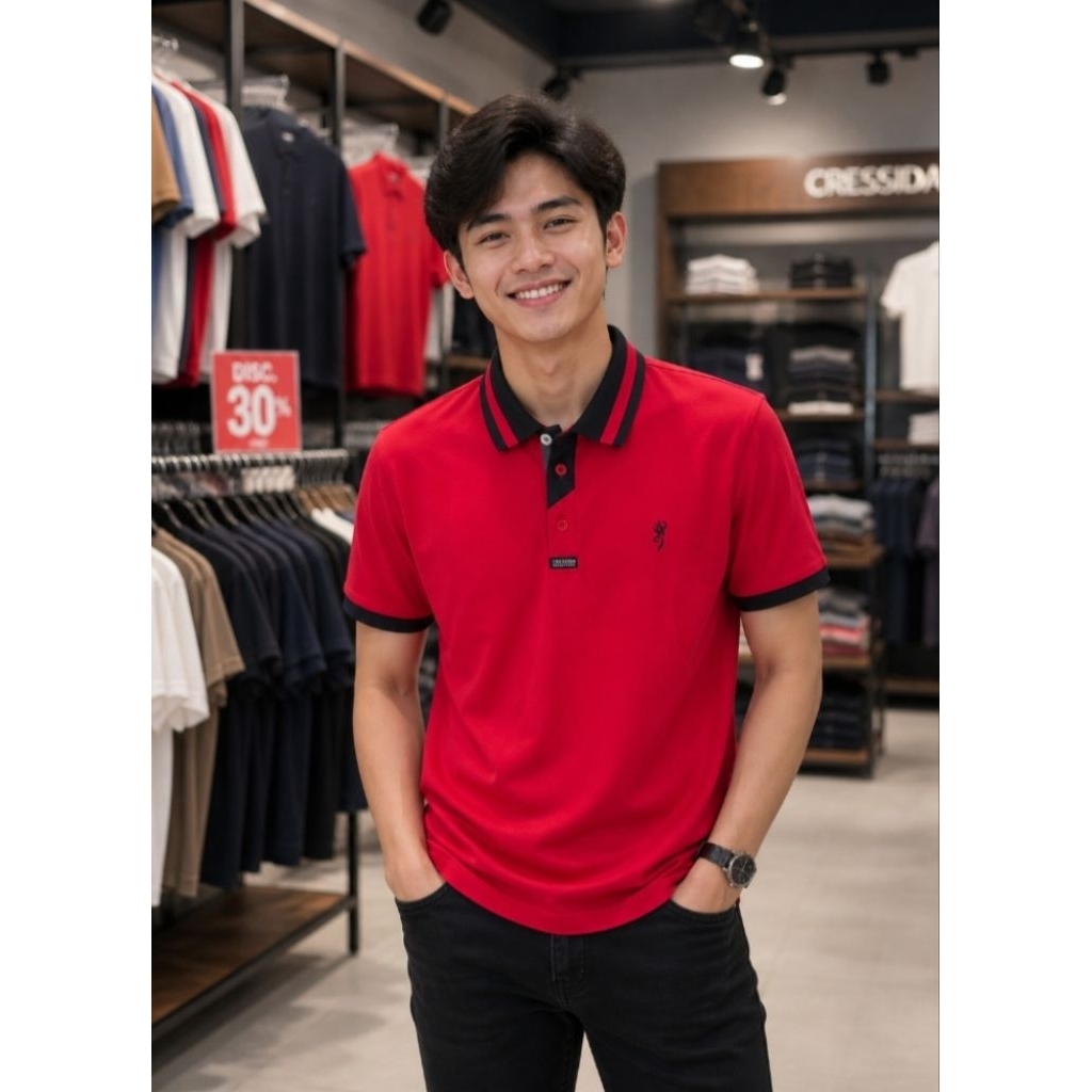 kaos kerah merk Cressida