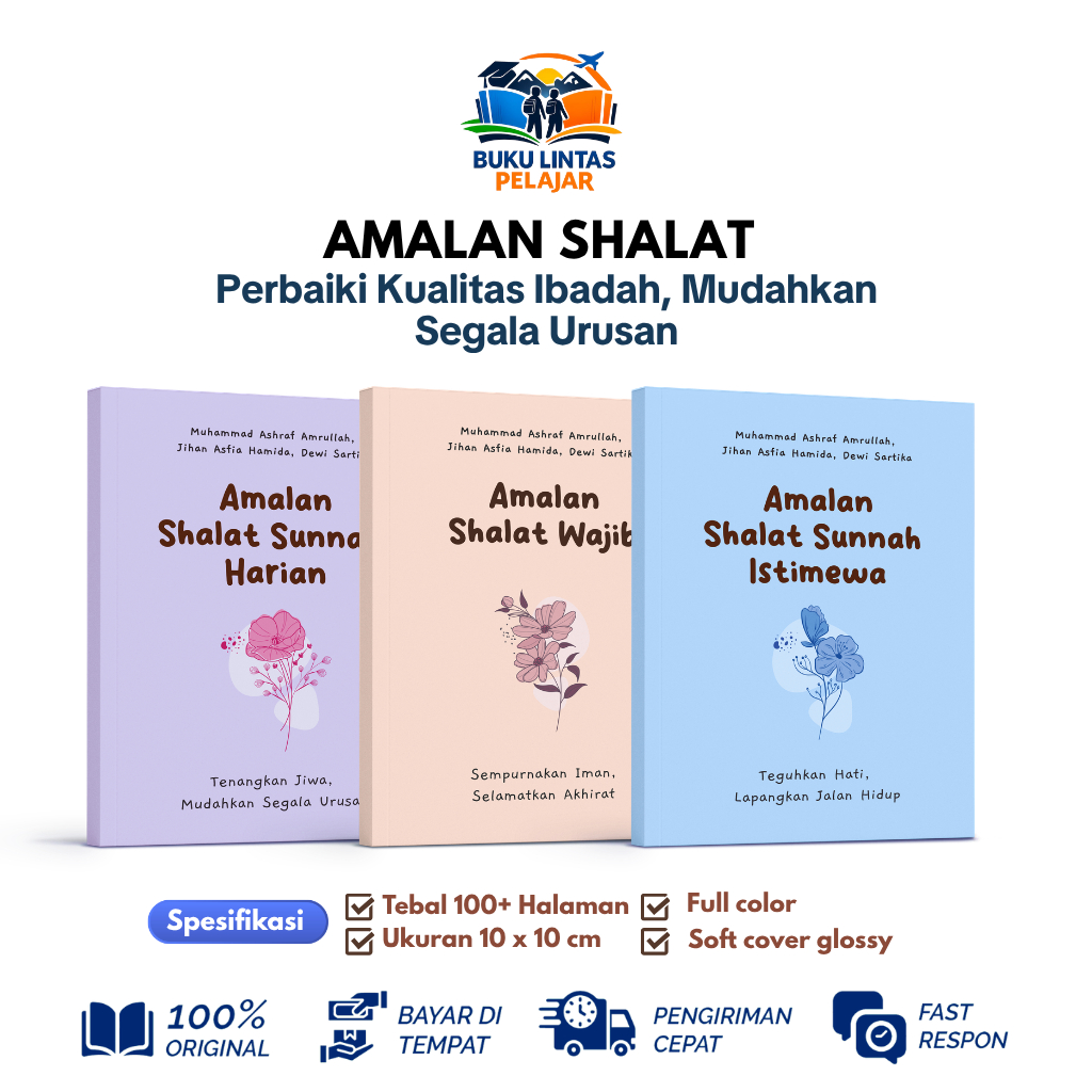 Buku Amalan Shalat, Shalat Wajib, Shalat Sunnah Harian, Shalat Sunnah Istimewa - Alpha Books