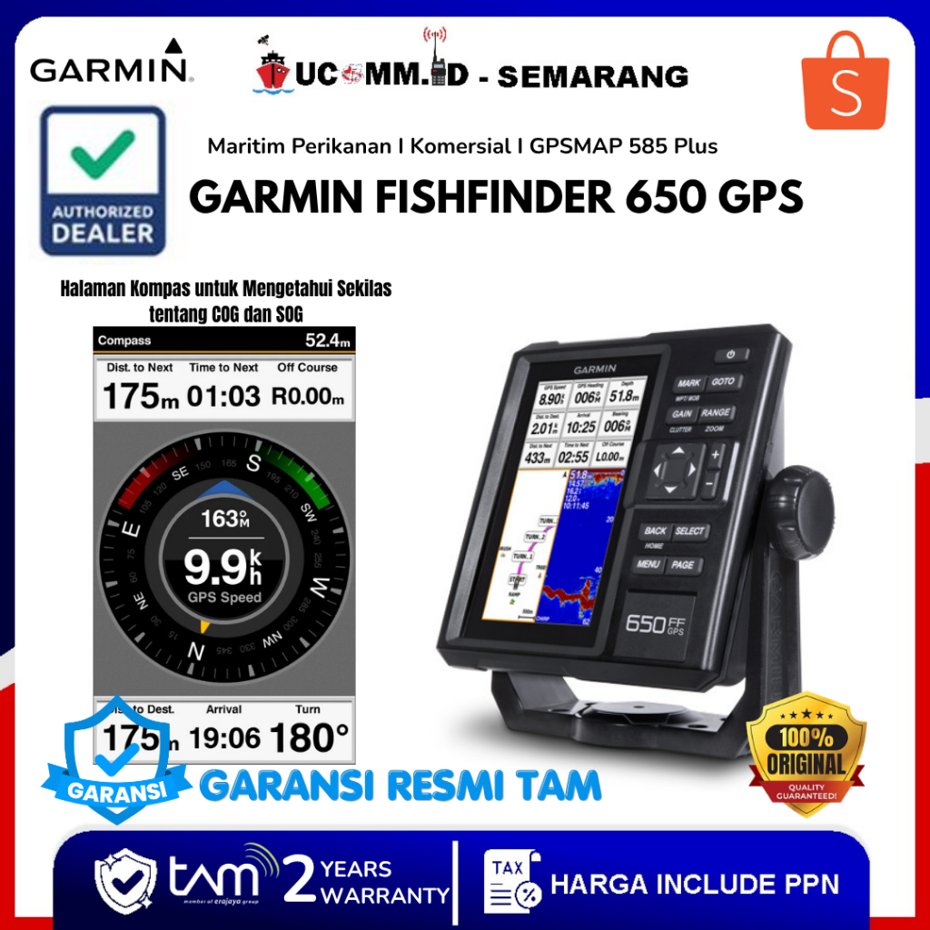 GARMIN FF650 FF 650 Gps APAC Fishfinder Garmin 650 Ff 650 With Gps Internal Original Garansi