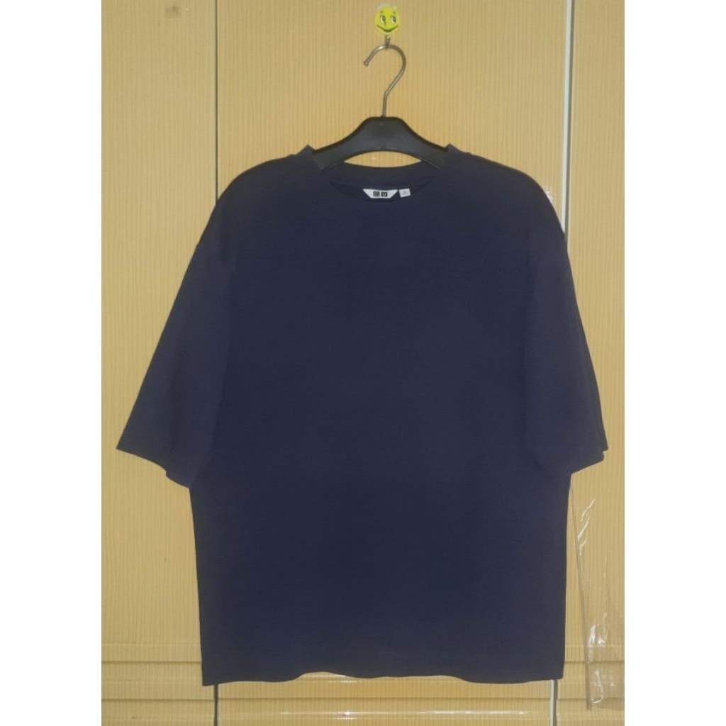 TSHIRT UNIQLO AIRISM BLUE SECOND ORIGINAL