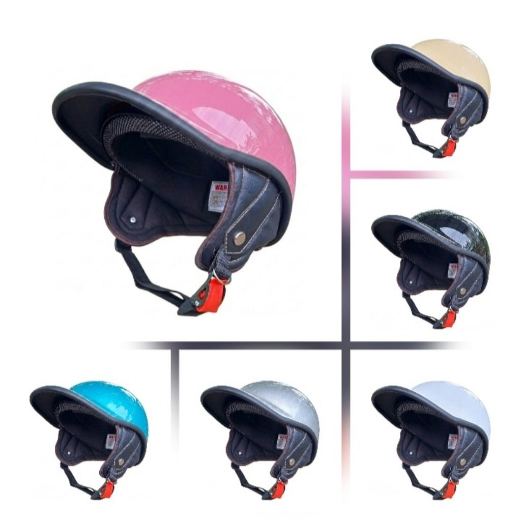 Helm Custom TOPI Chip Korean Style Motor Listrik/Skuter/Sepatu Roda/Joki/Skateboard Unisex Dewasa