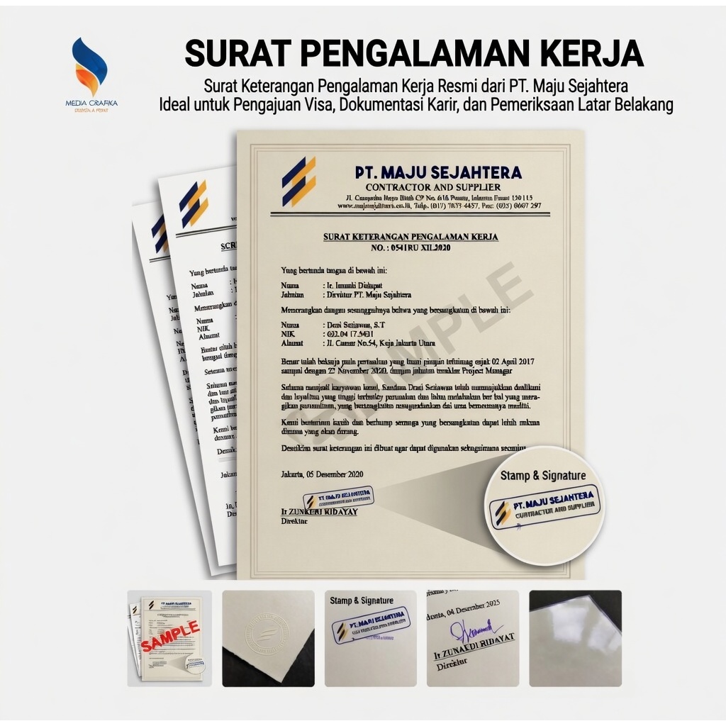 JASA PEMBUATAN PAKLARING / SURAT KETERANGAN KERJA PROFESIONAL