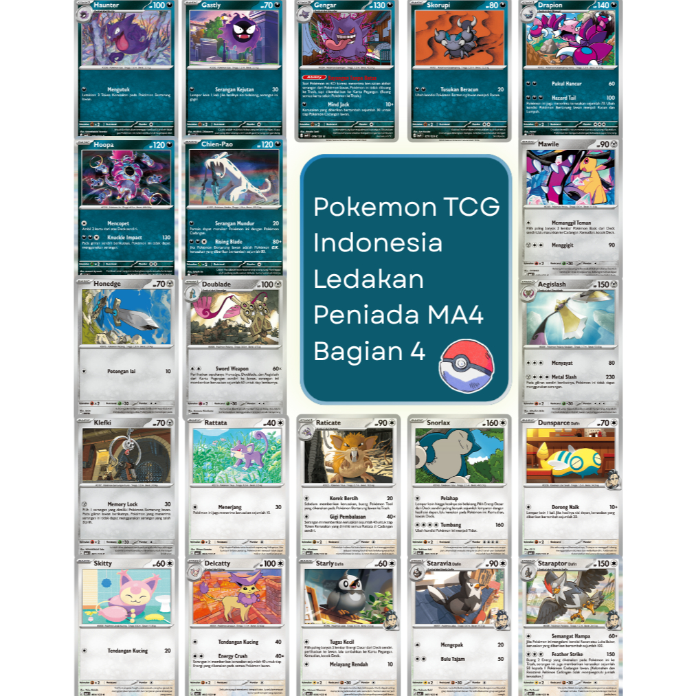 Pokemon TCG Indonesia Ledakan Peniada MA4 Bagian 4- Gastly Haunter Gengar Skorupi Drapion Hoopa Chie