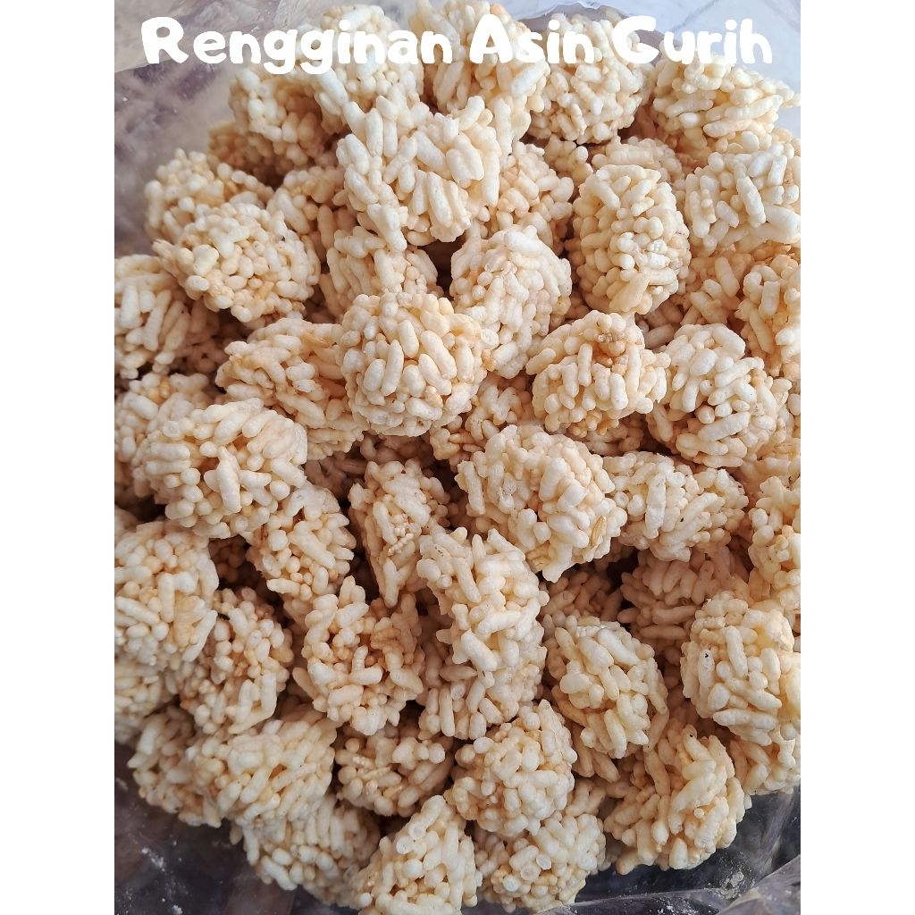 Rengginang Koin Mini 500gr 250gr Bawang Terasi Manis