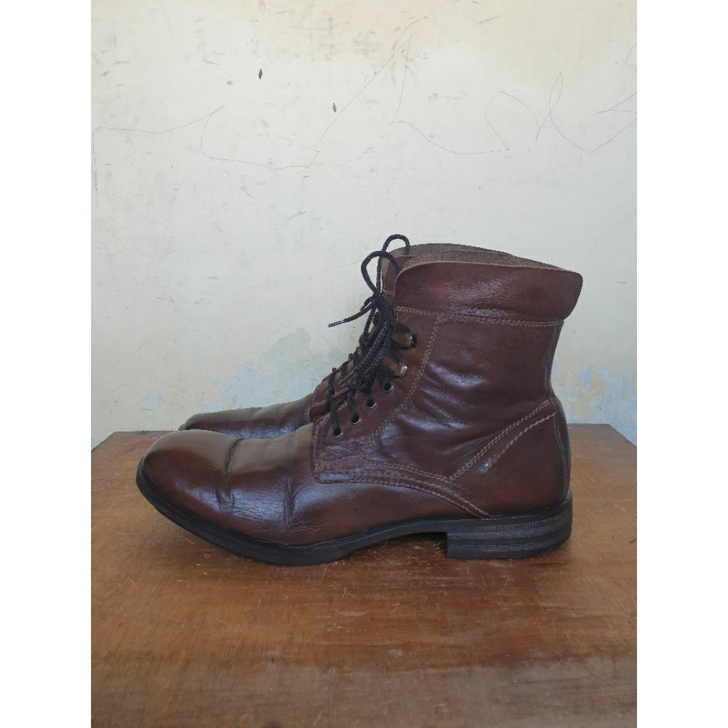 Sepatu Boots Vintage Italy Shoes Formal Size 44 Second