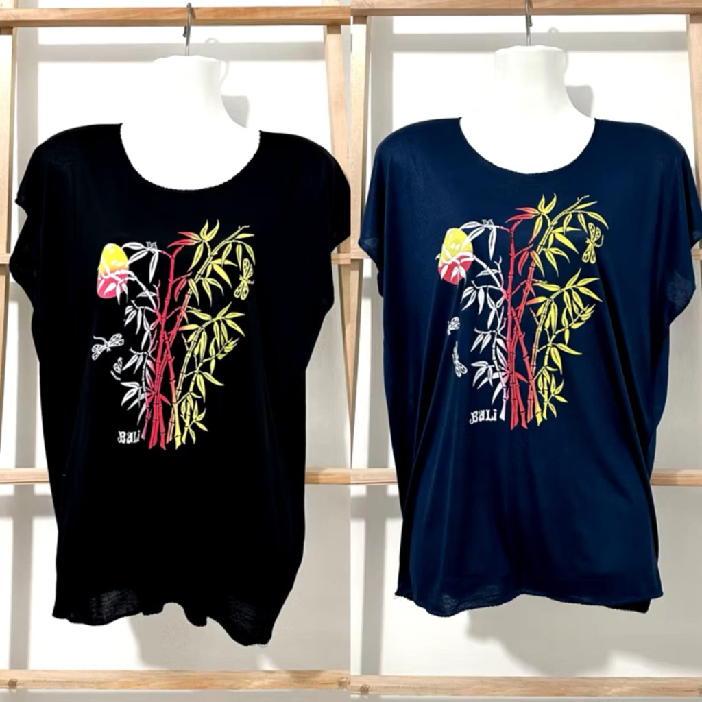 Baju Wanita Bali Bordir Kaos Bambu Rayon Adem dan Nyaman