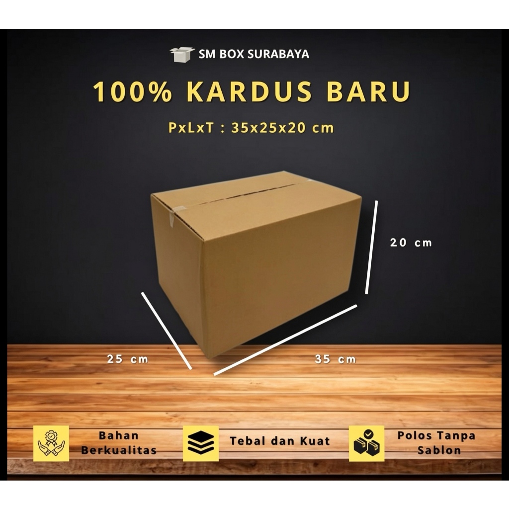 35x25x20cm / KARTON BOX KARDUS MURAH POLOS PACKAGING ONLINE / SM BOX SURABAYA