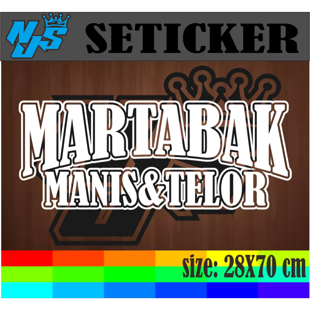 CUTTING STIKER TEMPELAN NAMA JUALAN MARTABAK MANIS DAN TELOR MODEL NOLONG BUAT DI GROBAK RODA  ATAU 