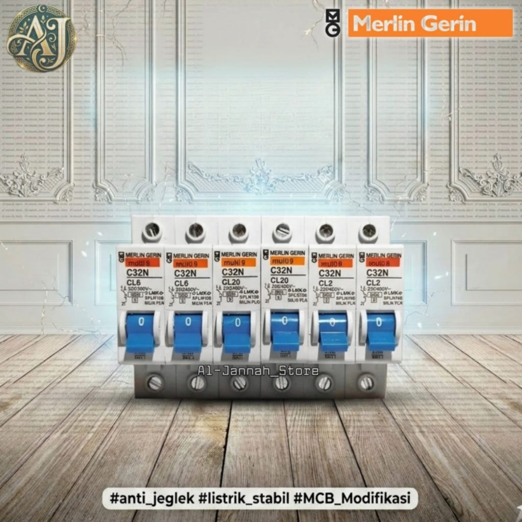 MCB Merlin Gerin Biru 2A 4A 6A 10A 16A 20A 25A 35A 50A MG Multi9 2 4 6 10 16 20 25 35 50 Ampere