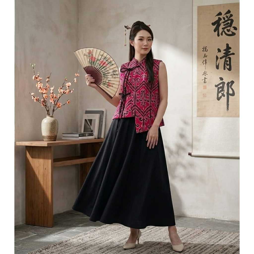 Rompi tenun Unisex Pria Wanita Puak Kumbu motif kalimantan dayak sarawak baju tenun adat