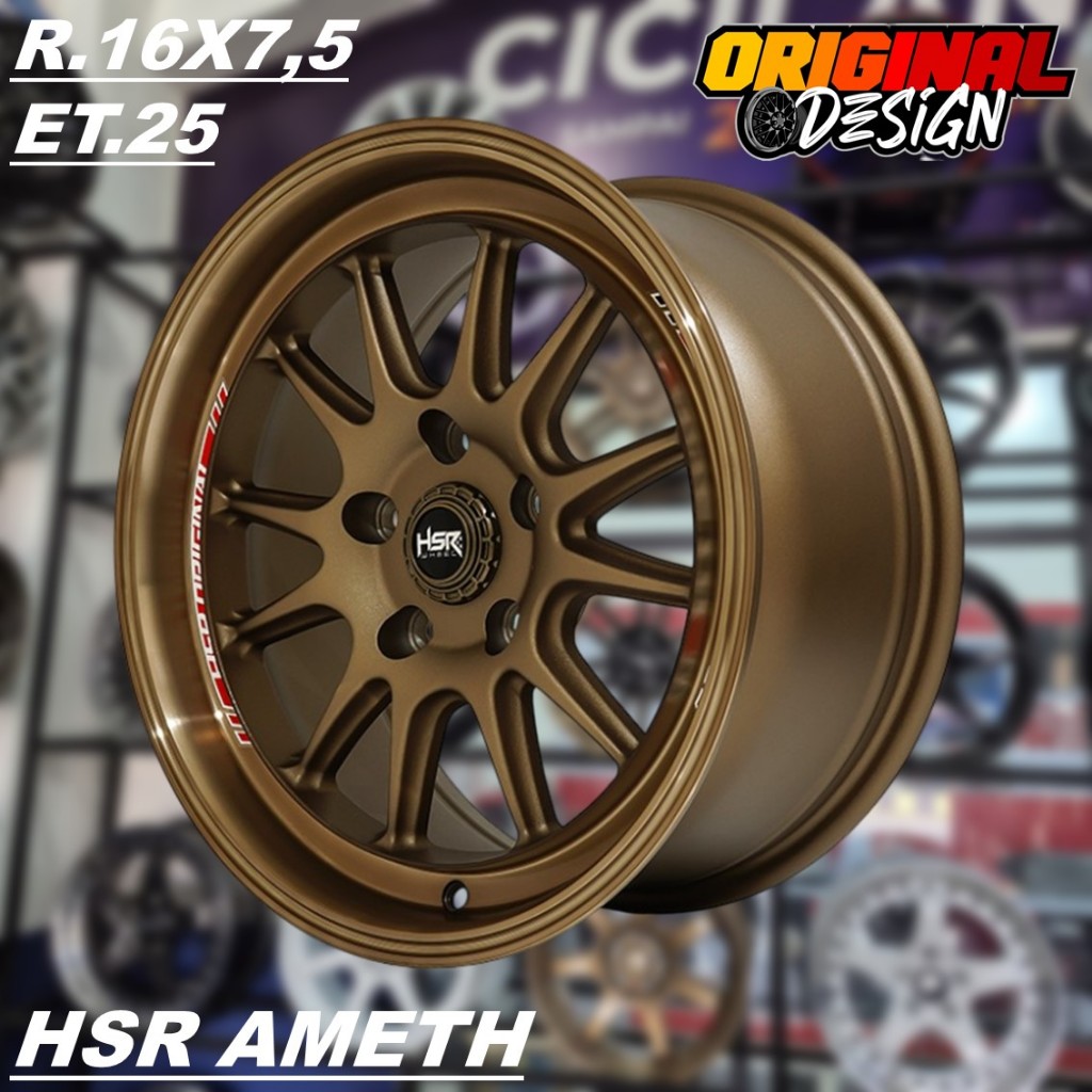 Velg Mobil INNOVA,XPANDER,BRV,,RUSH, Ring 16 Lebar 7,5 HSR AMETH R16 Lubang 5