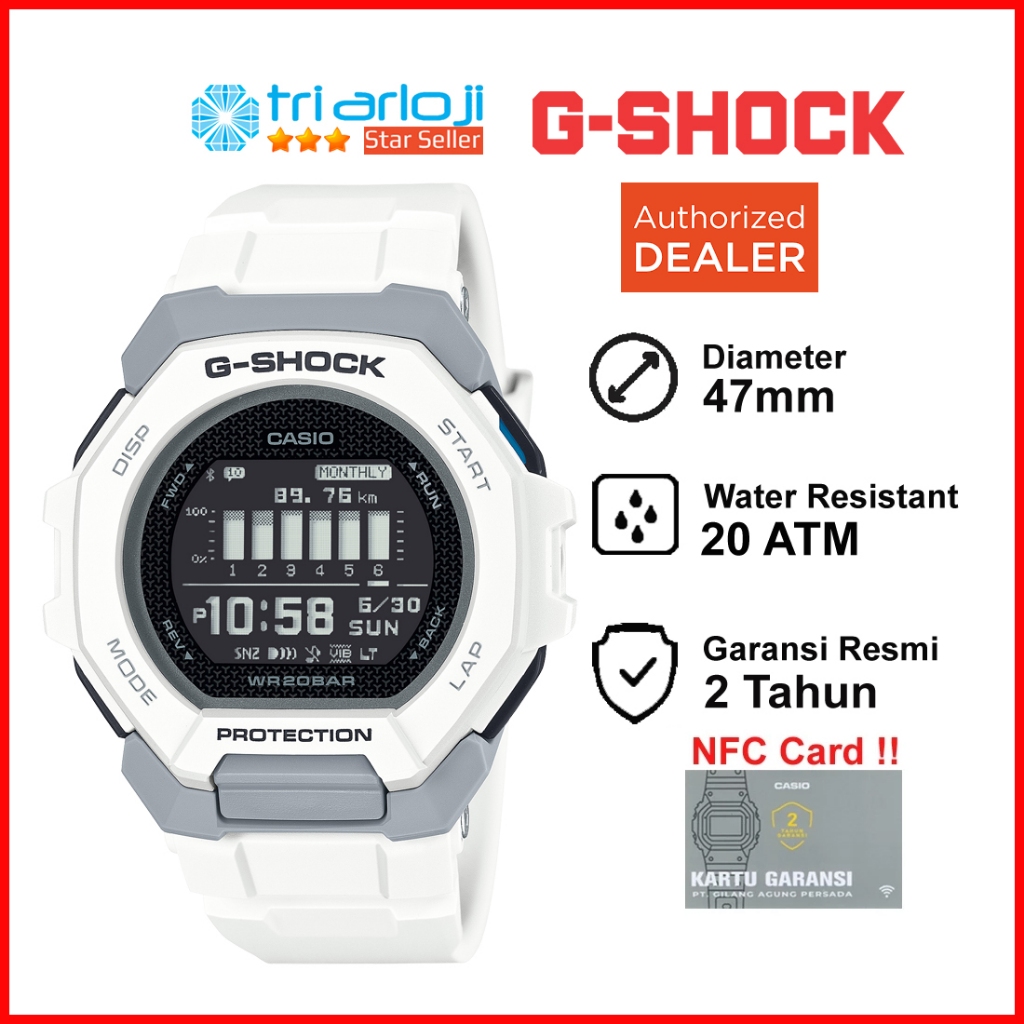 Casio G-SHOCK GBD-300-7DR Jam Tangan Pria GBD300 GSHOCK GBD-300-7 GBD 300 7DR G-SQUAD