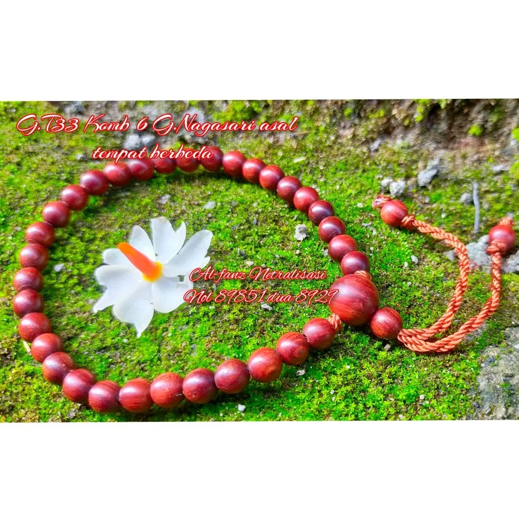 gelang tasbih 33 bit 5-6 galih nagasari 6 tempat berbeda asli bersertifikat