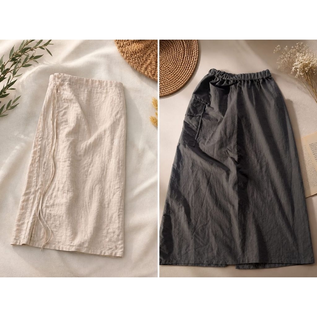 PL 2 Rok Cargo (grey) & Linen ( putih BW)