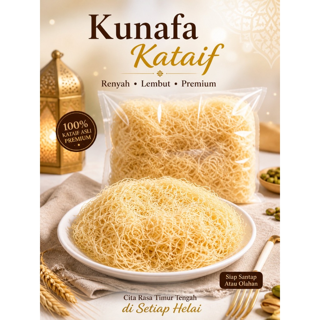 Adonan Pastry Serat Halus untuk Dessert Timur Tengah dan Baklava 250 gram