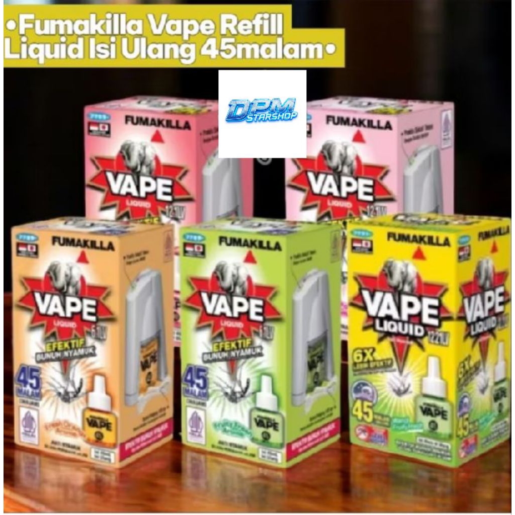 FUMAKILA OBAT NYAMUK DBD VAPE ELEKTRIK LIQUID REFILL 45 MALAM AMPUH