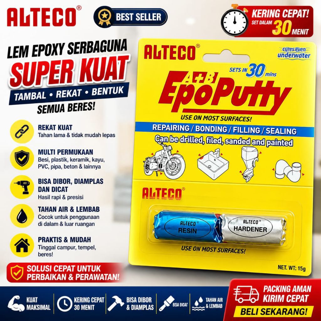 EPO PUTTY 15 GRAM Porting DEMPUL TANGKI BENSIN LEM KAPAL