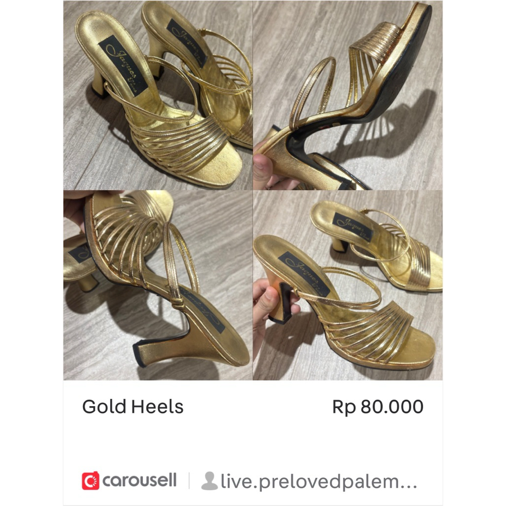 preloved gold heels
