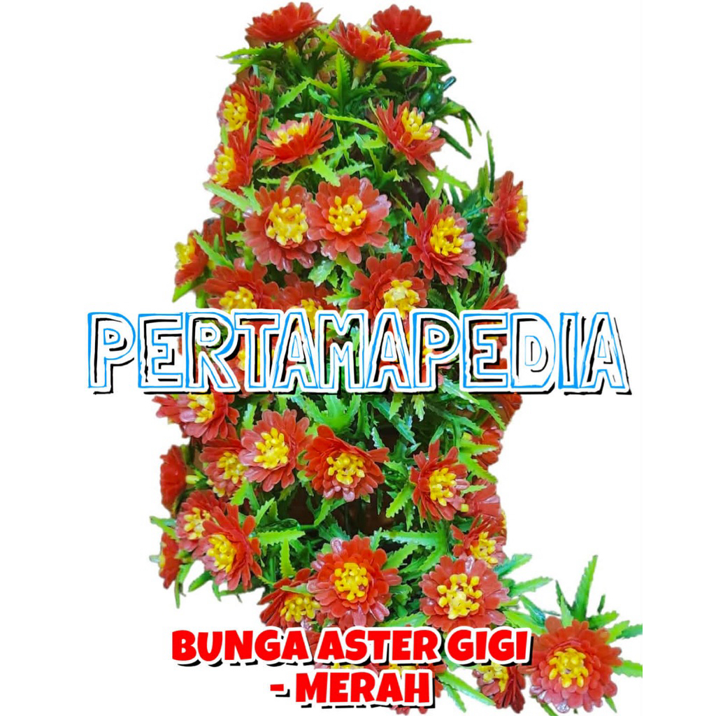 C5 JUNTAI BUNGA ASTER GIGI (TANPA BREKET)/ Juntai Bunga Plastik/ Juntai Daun Plastik/ Juntai Bunga R