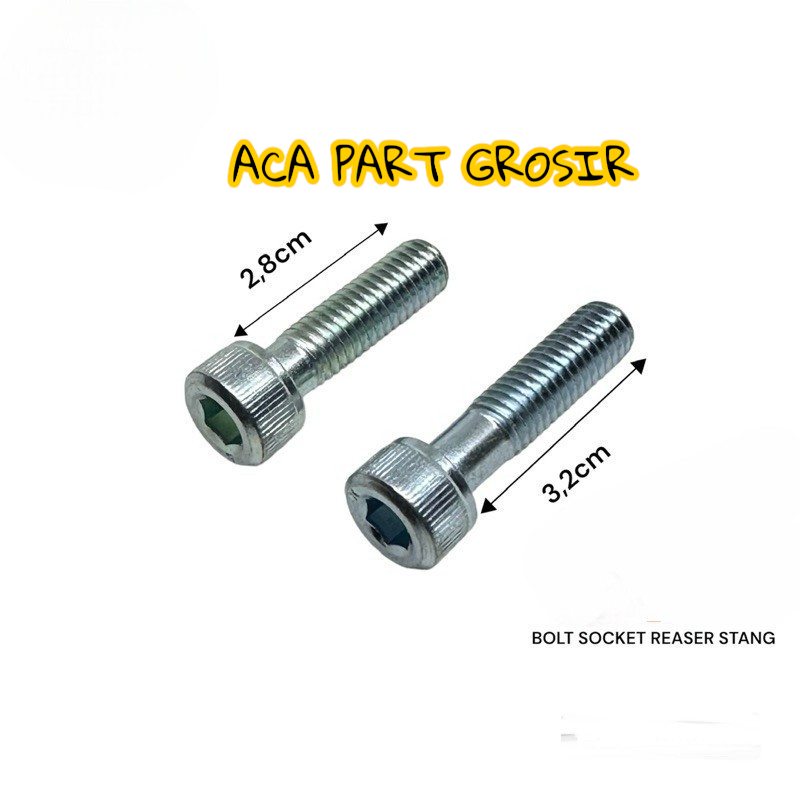 Bolt Socket (Baut L) M8x32 & M8x28 - Baut 12 Panjang 3.2cm & 2.8cm Original AHM (Baut Stang, Step, F