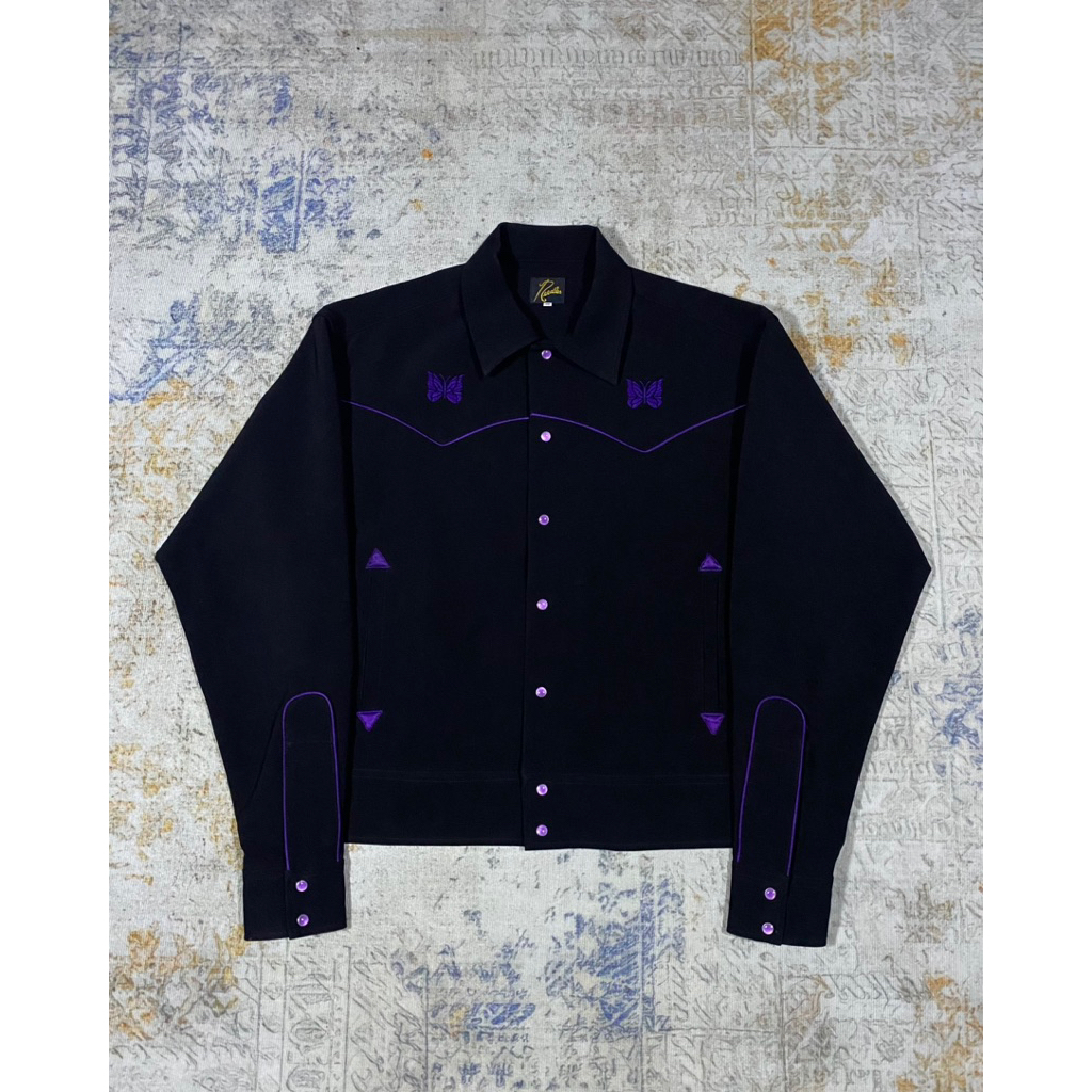 NEEDLES PIPING COWBOY JACKET - BLACK