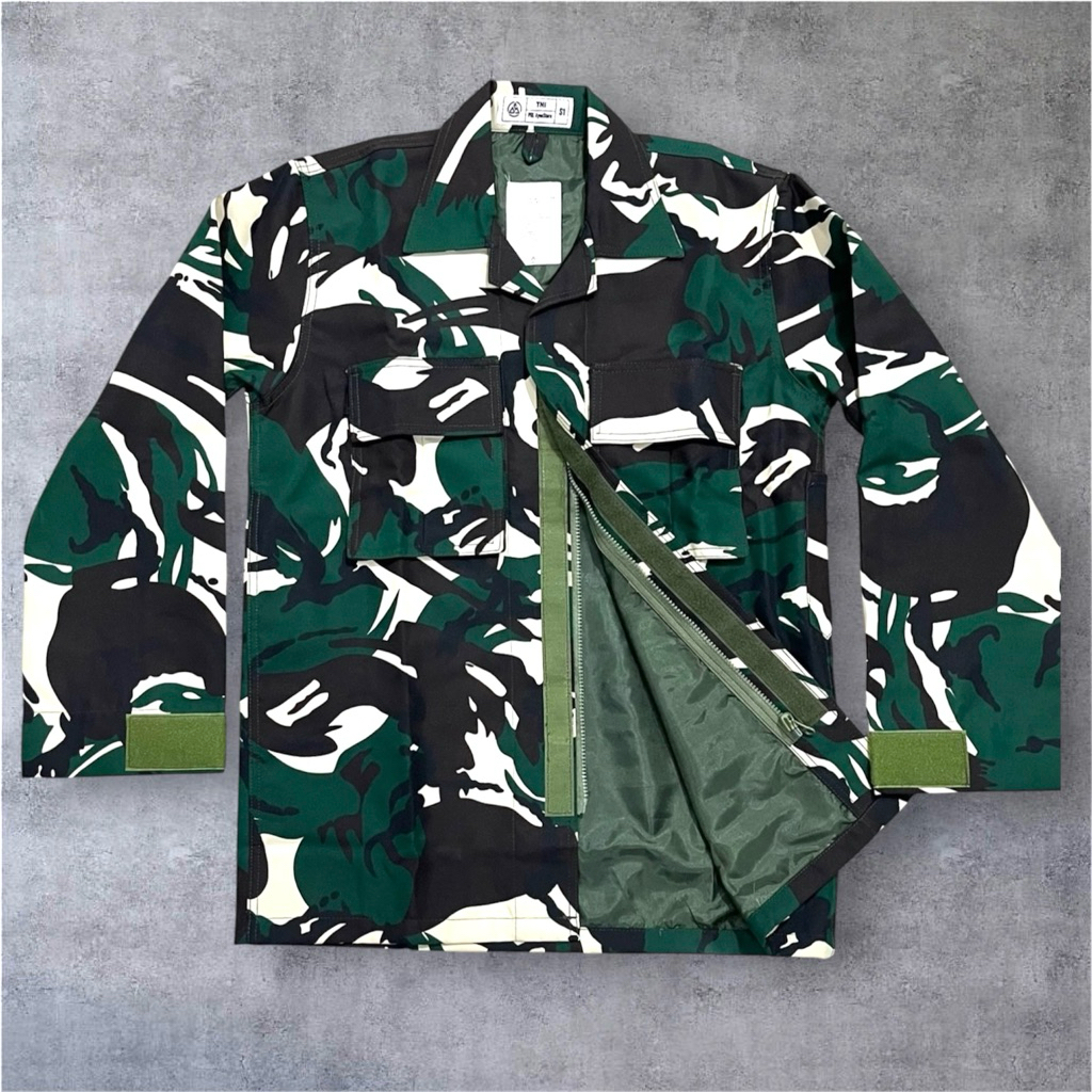 baju pdl velbed puring woll warna gelap,risriting, perekat / baju pdl tni / baju pdl velbed puring /