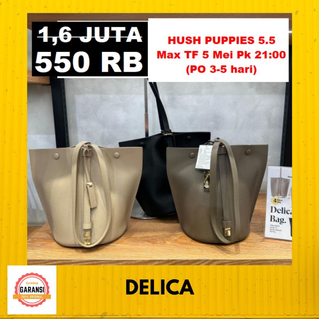 Tas tote bag Hush Puppies seri DELICA  sale original 100%
