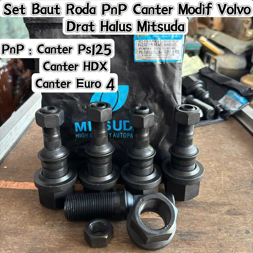 Set Baut Roda Canter Modif Pnp Model Volvo Isi 5Pcs Mitsuda / Baut Roda Canter Modif Ps All Turbo / 
