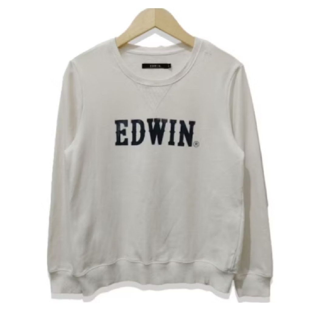 sweater henus edwin putih origina