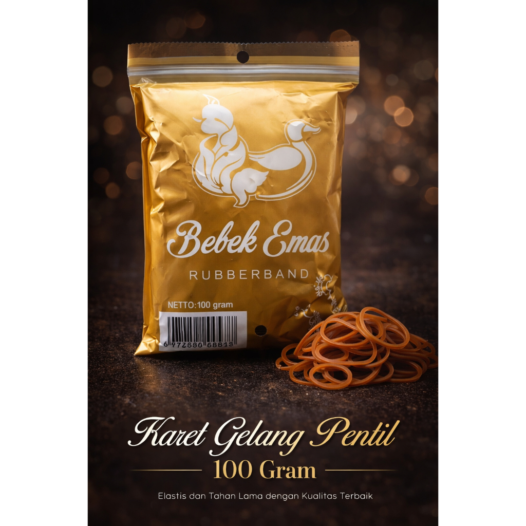 Karet Pentil Bebek Emas 100gram