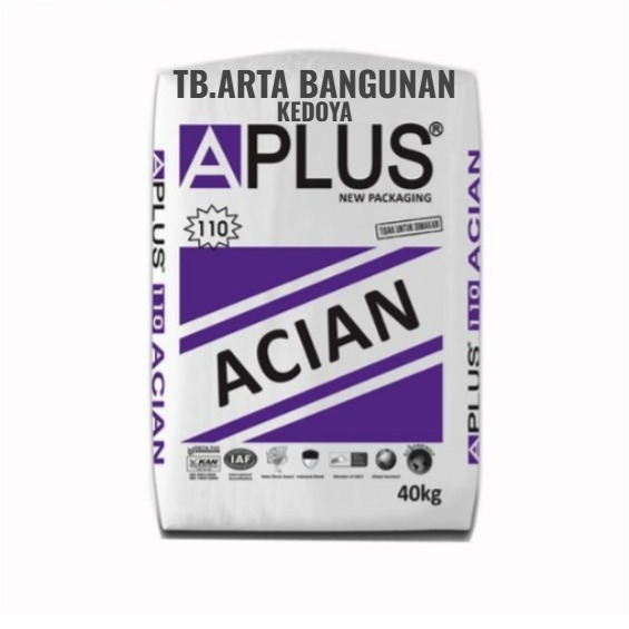 Semen Instant Aplus 110 Acian Tembok ( 40 Kg / Zak )