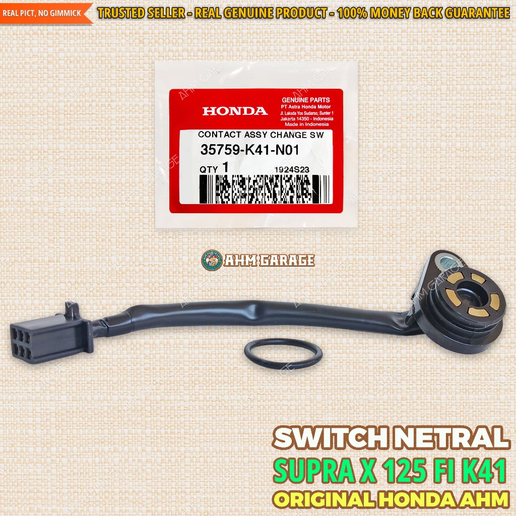 Switch Netral Supra X 125 FI K41 Contact Assy Change Switch Supra X 125 PGM-FI Original Honda AHM 35
