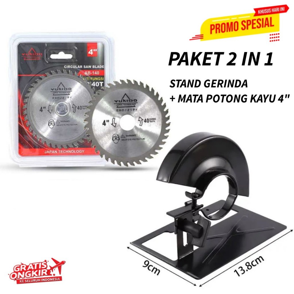 PROMO Dudukan Gerinda Tangan Adaptor Gerinda Jadi Circular Saw Stand Holder SET Mata Gergaji Circle 
