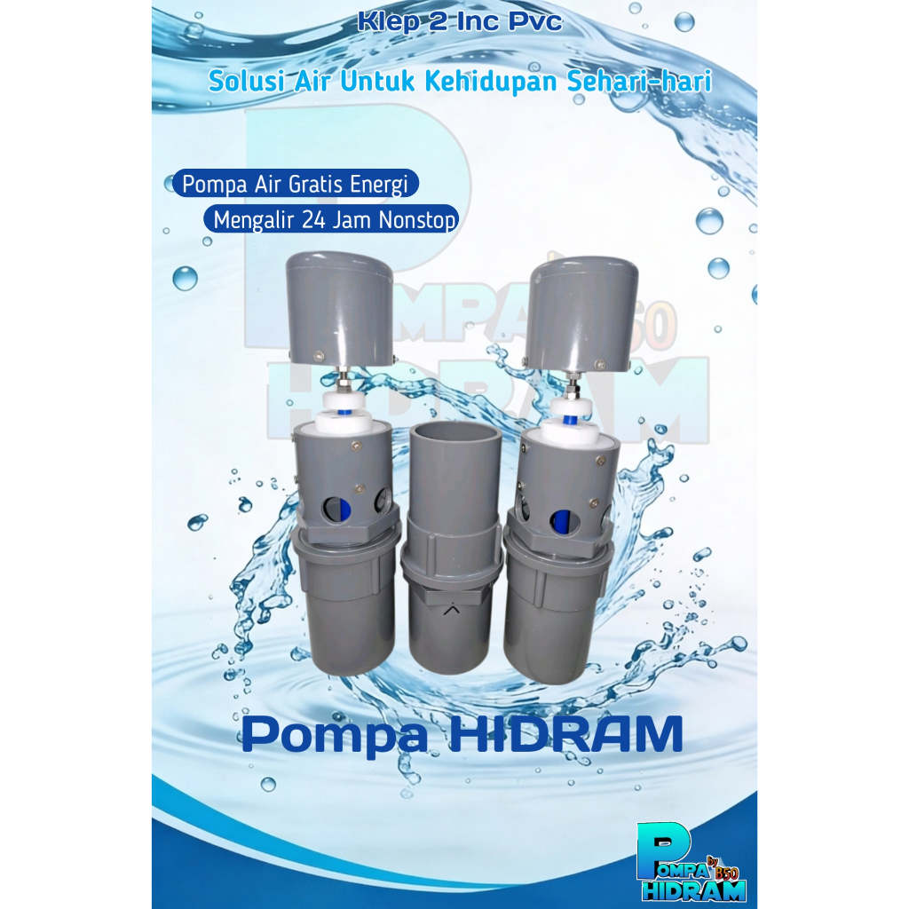 KLEP POMPA HIDRAM 2 INCH ( BAHAN AS FULL STAINLESS 2 KLEP BUANG 1 KLEP HANTAR )