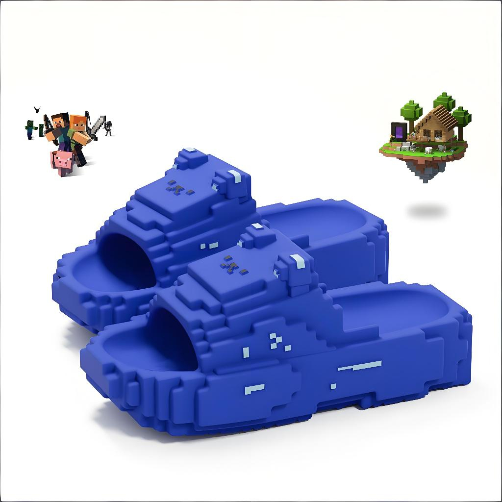 CUCI GUDANG Sendal Unisex Anak Empuk Anti Slip Minecraft-MC Sandal Anak Motif Minecraft EVA Anti