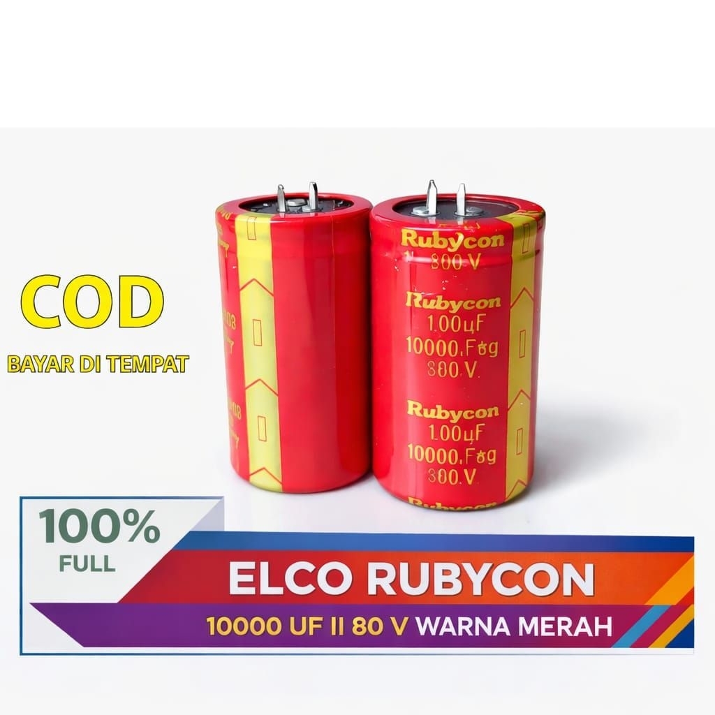 ELCO RUBYCON MERAH - 10000UF 80V MERAH