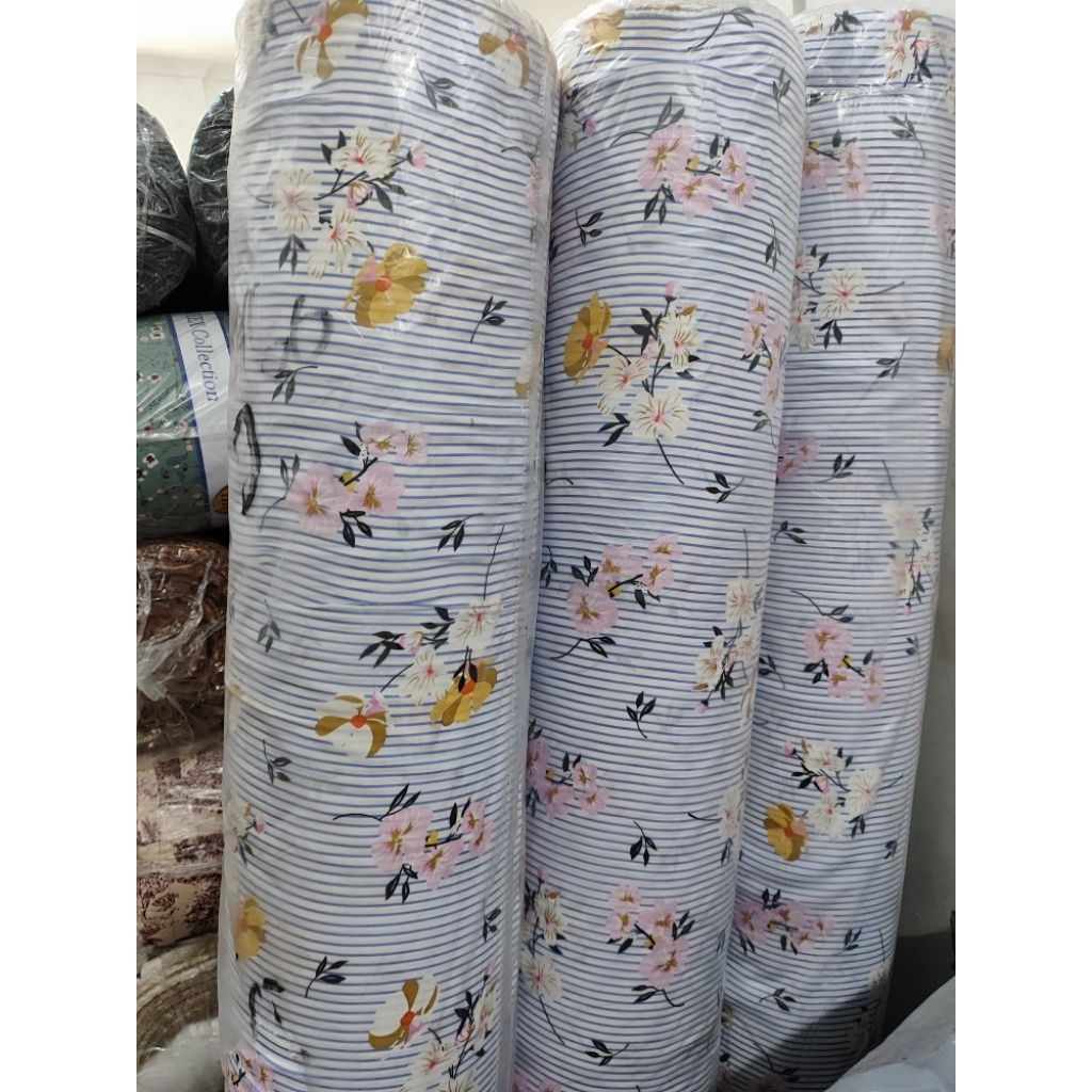 Kain Katun Rayon Viscose Premium Motif | Harga Per 0.5 M | Bahan Setcel Daster Tunik Pajamas Mukena