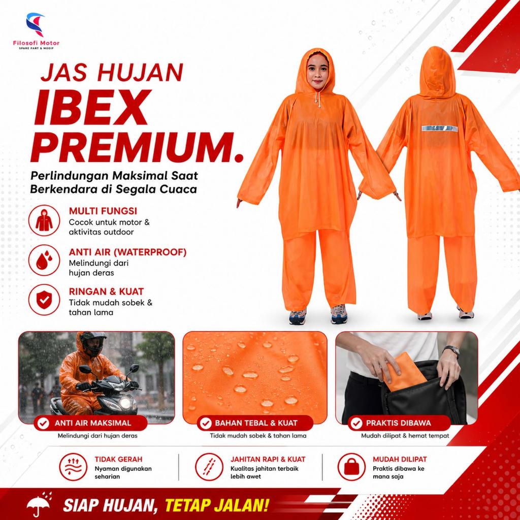 Filosofi Motor Jas Huajan Tiktok IBEX /Jas hujan ibex/jas hujan tiktok ibex