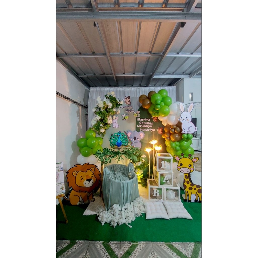 Backdrop dekorasi Aqiqah