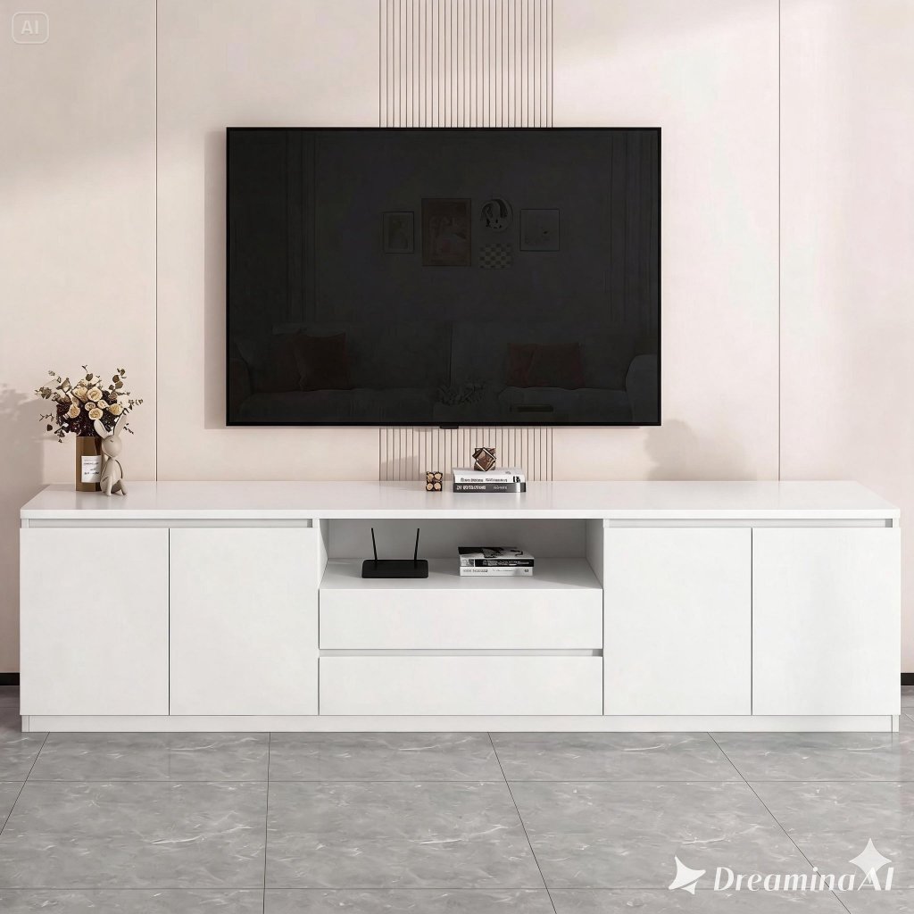 Meja tivi mimalis Meja tivi lantai modern