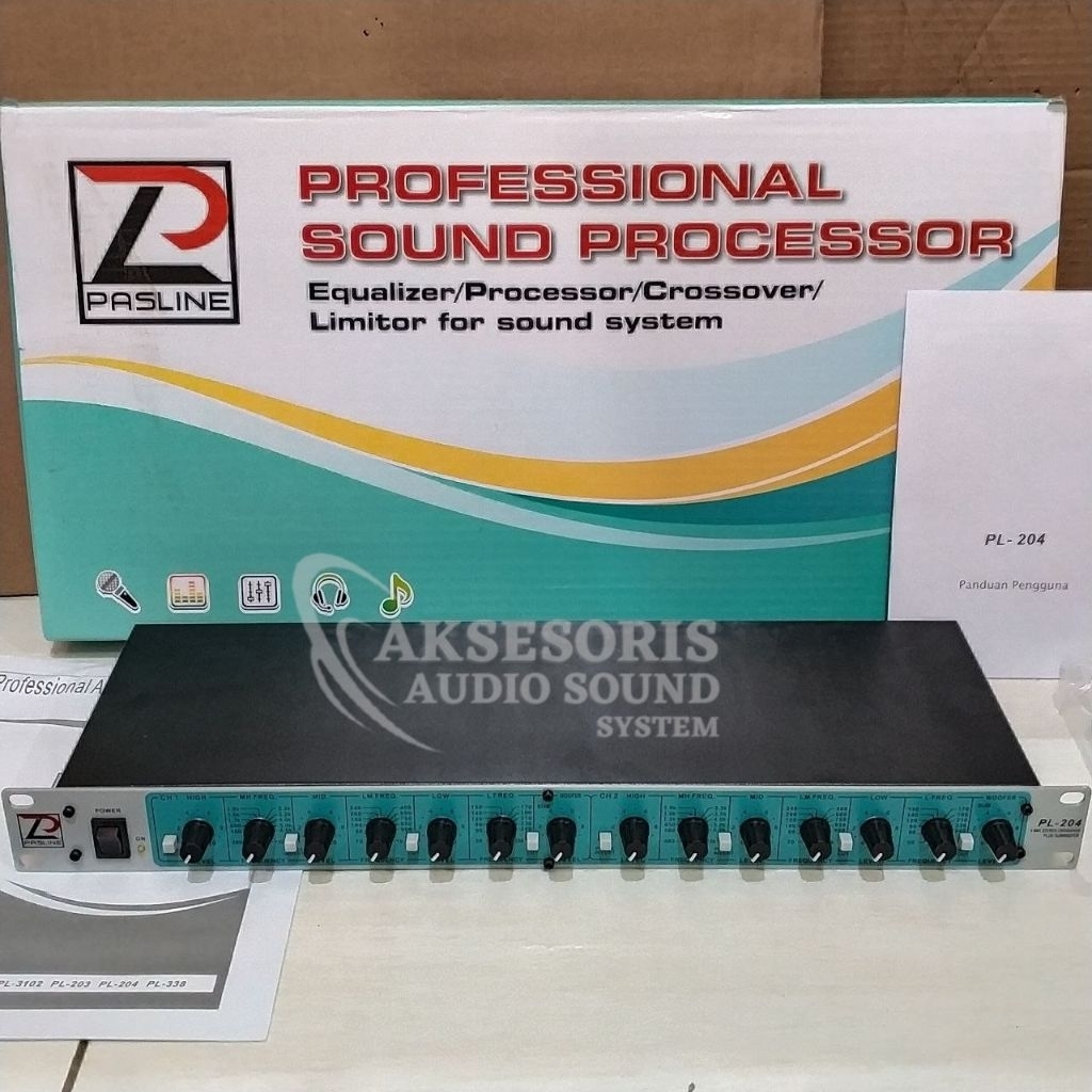 Crossover PASLINE PL 204 4 WAY Subwoofer Crossover Aktif