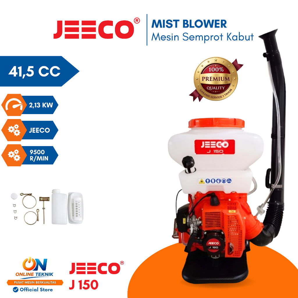 JEECO J150 Mist Blower Bensin Mesin Semprot Kabut Fogging Sprayer Blower Semprot Hama Tanaman Pertan