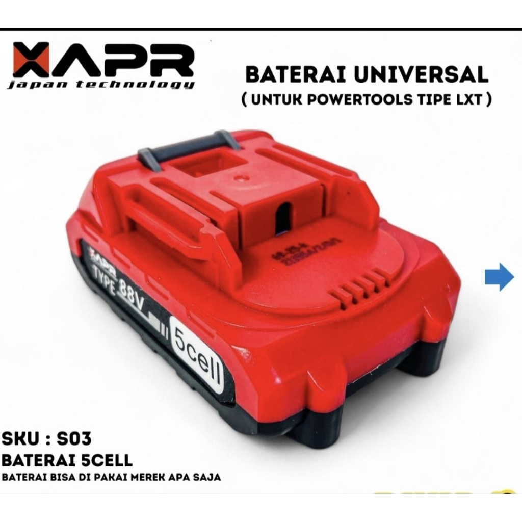 Baterai bor cordless 5cell APR universal