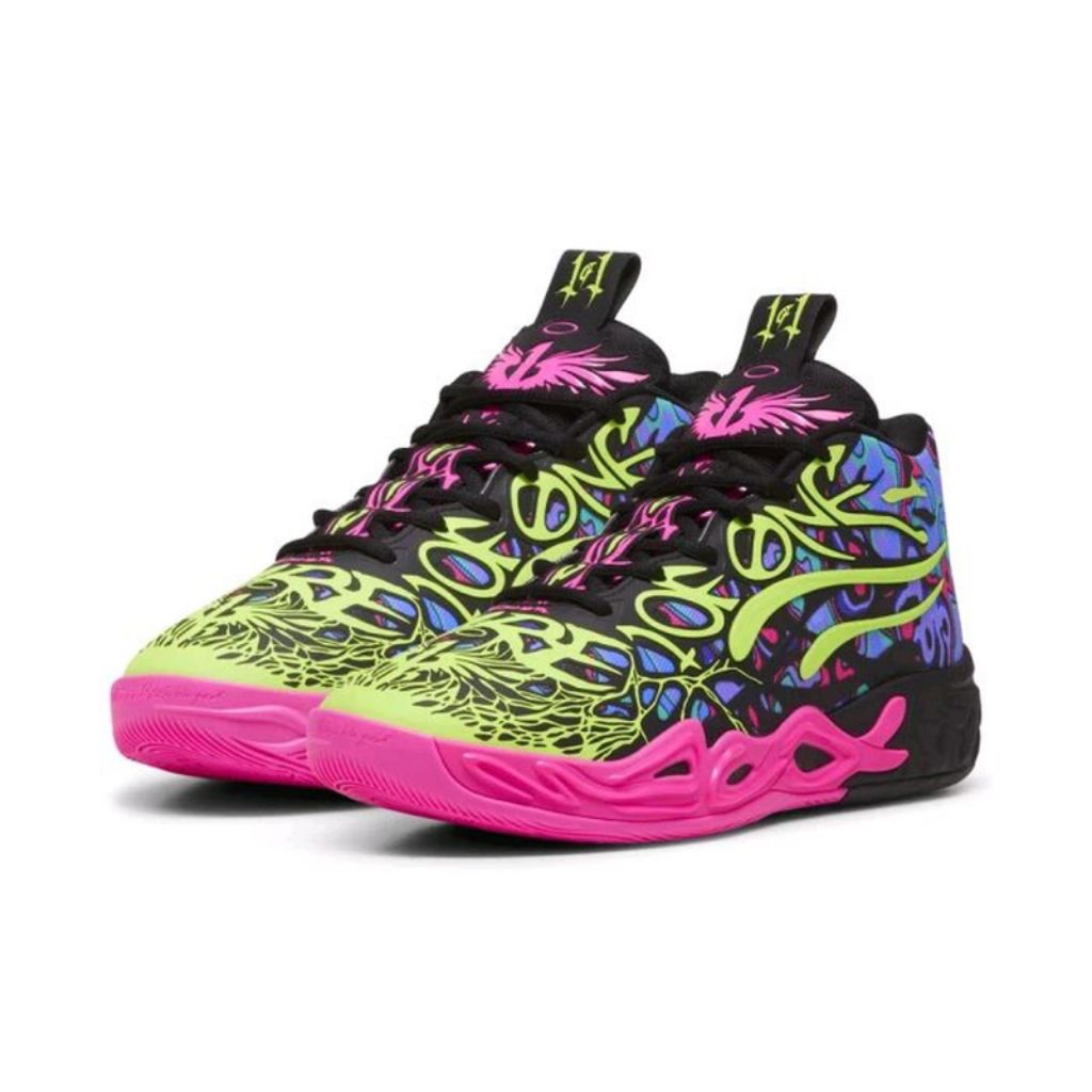 Sepatu Basket Ball B 04 Heem Black Pink Electric Lime Original Outdoor Olahraga