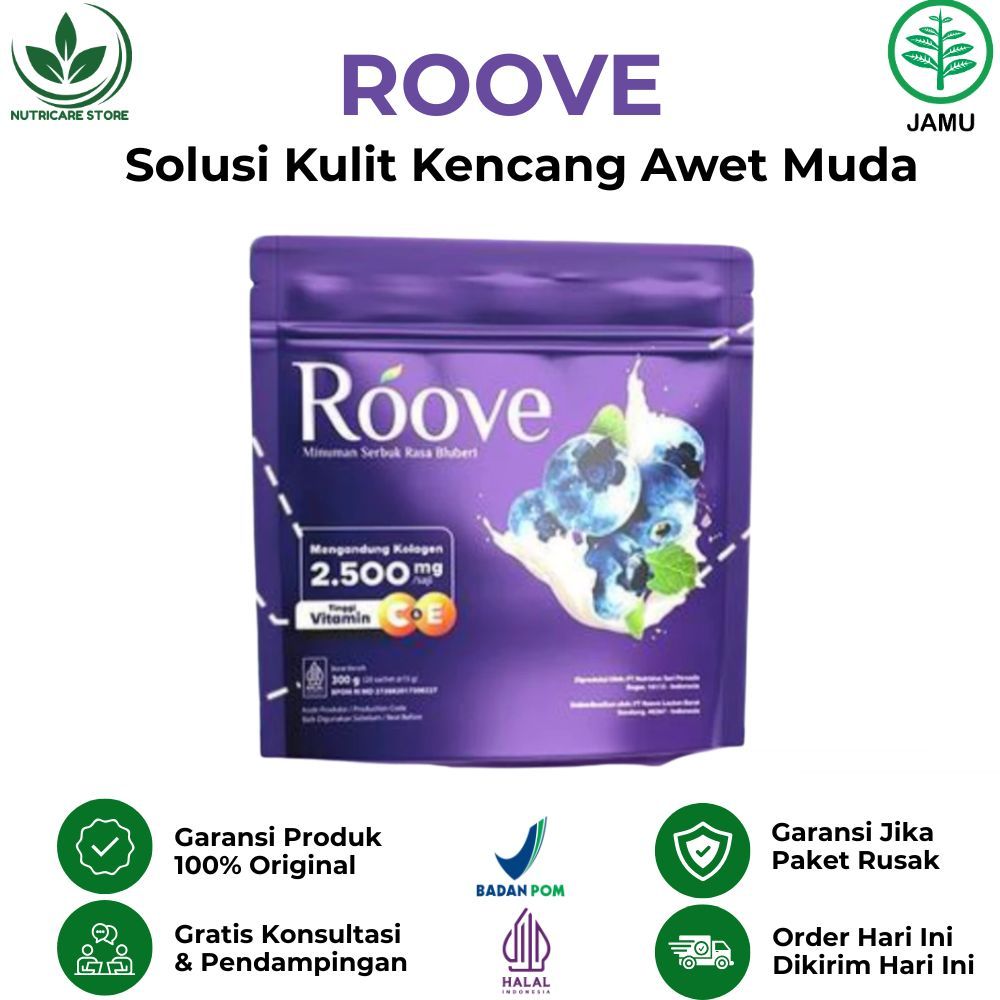 Roove Collagen Drink Minuman Kolagen Menyehatkan Kulit Tulang dan Sendi Kuku dan Rambut