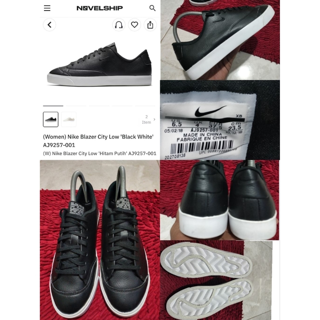 Sepatu Preloved Second Original Nike Blazer City low Size 37