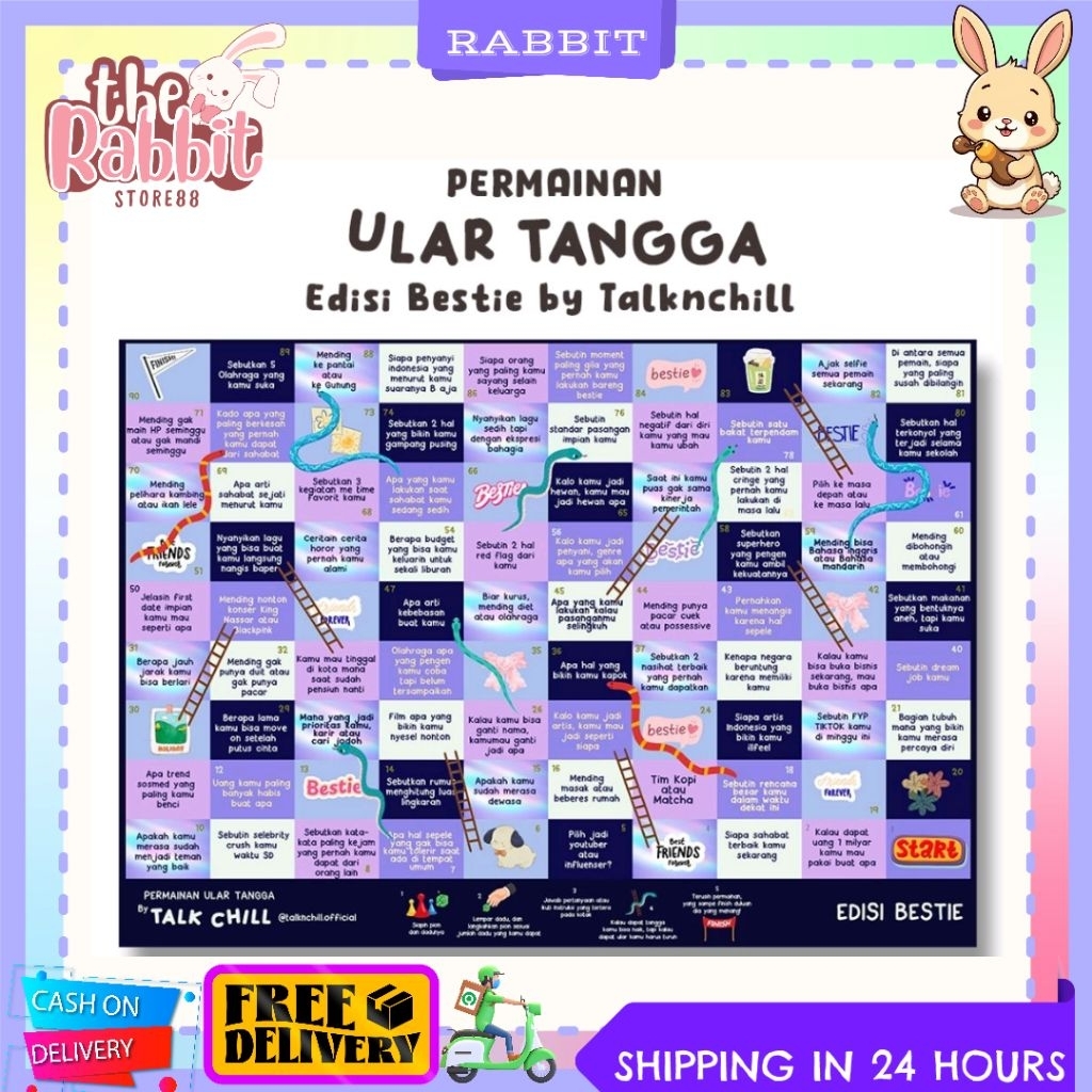RABBIT88 Permainan Ular Tangga Edisi Teman Bestie Card Games