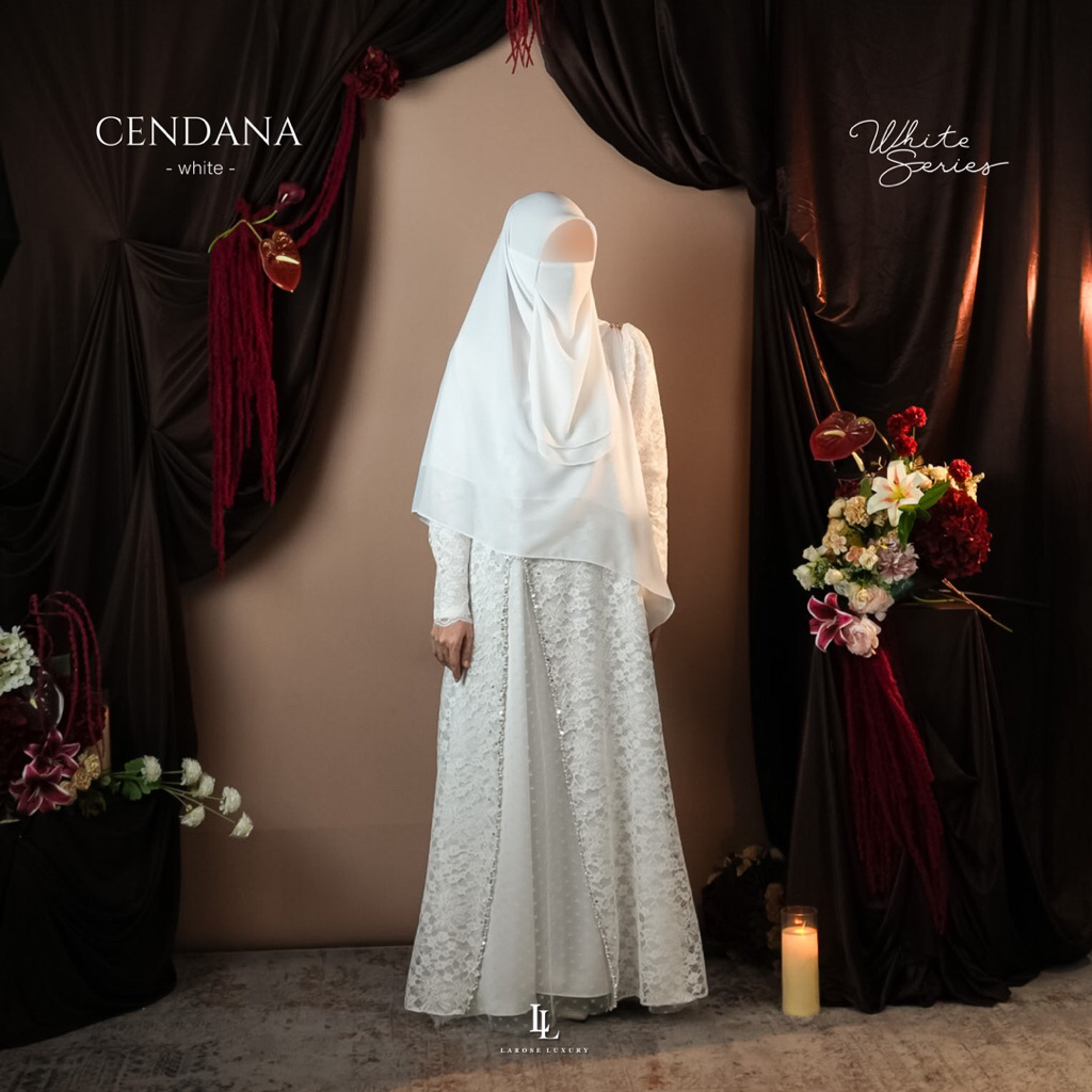 Larose Luxury - Gamis Akad Putih Dress Simple