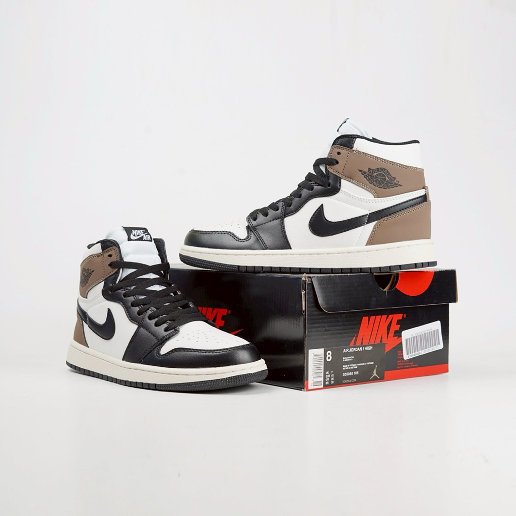 ( BDGSNKRS ) Sepatu Nike Air Jordan 1 Hi Dark Mocha