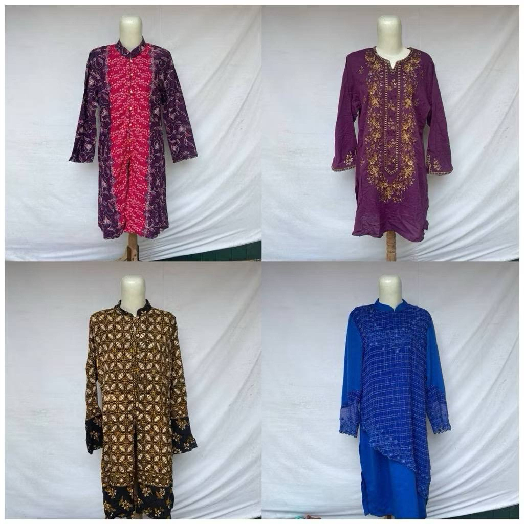 (Katalog 136 ) Tunik Wanita Motif Bunga Tunik Wanita Jumbo Tunik Wanita Garis Garis Tunik Wanita Kek